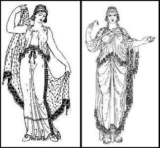 ancient greek clothing for goddesses