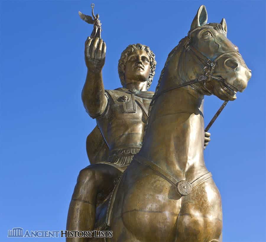 Alexander the Great statue at Pella Palace